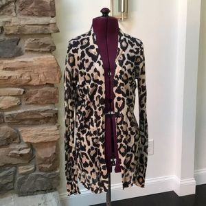 Cheetah print cardigan